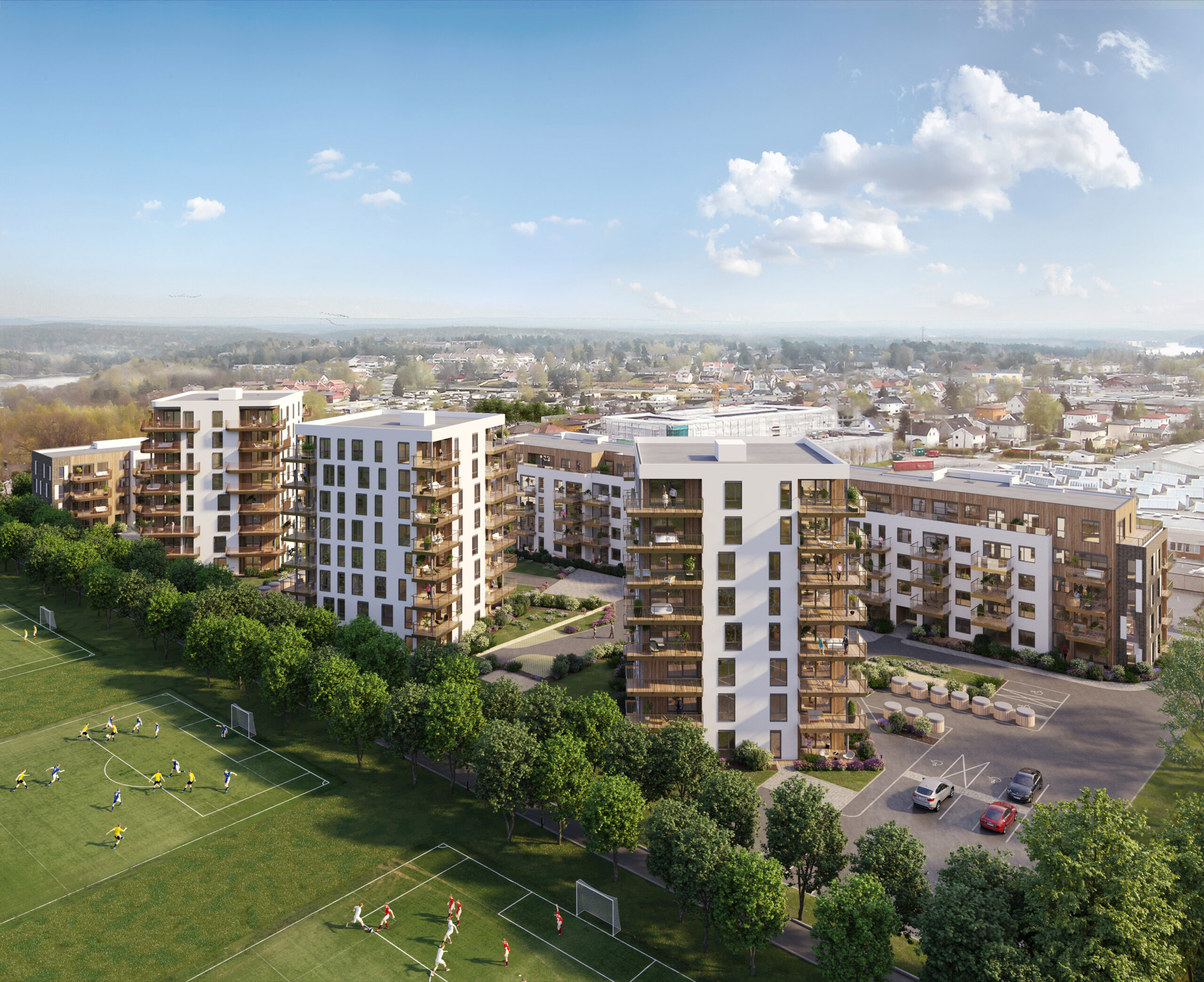 Apartment complex, 3D Visualization