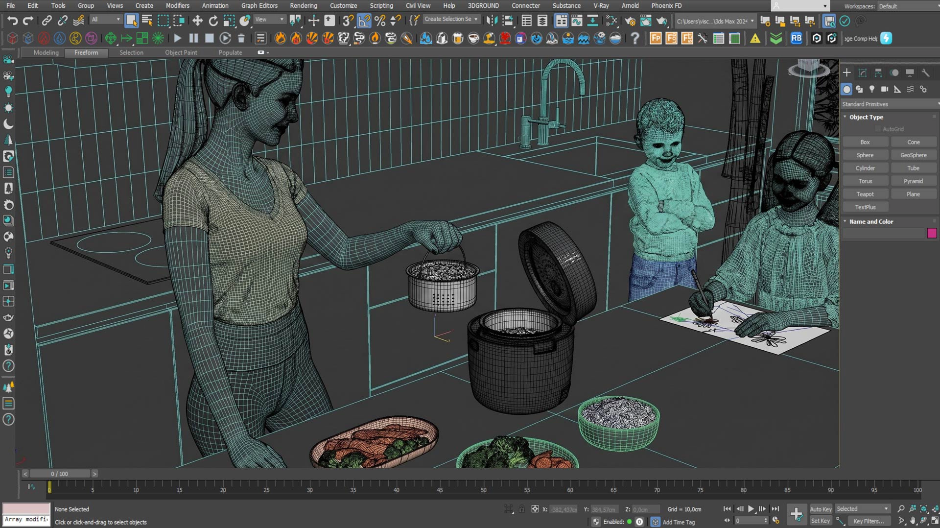 Difference between modeling and rendering for commercial projects step 1